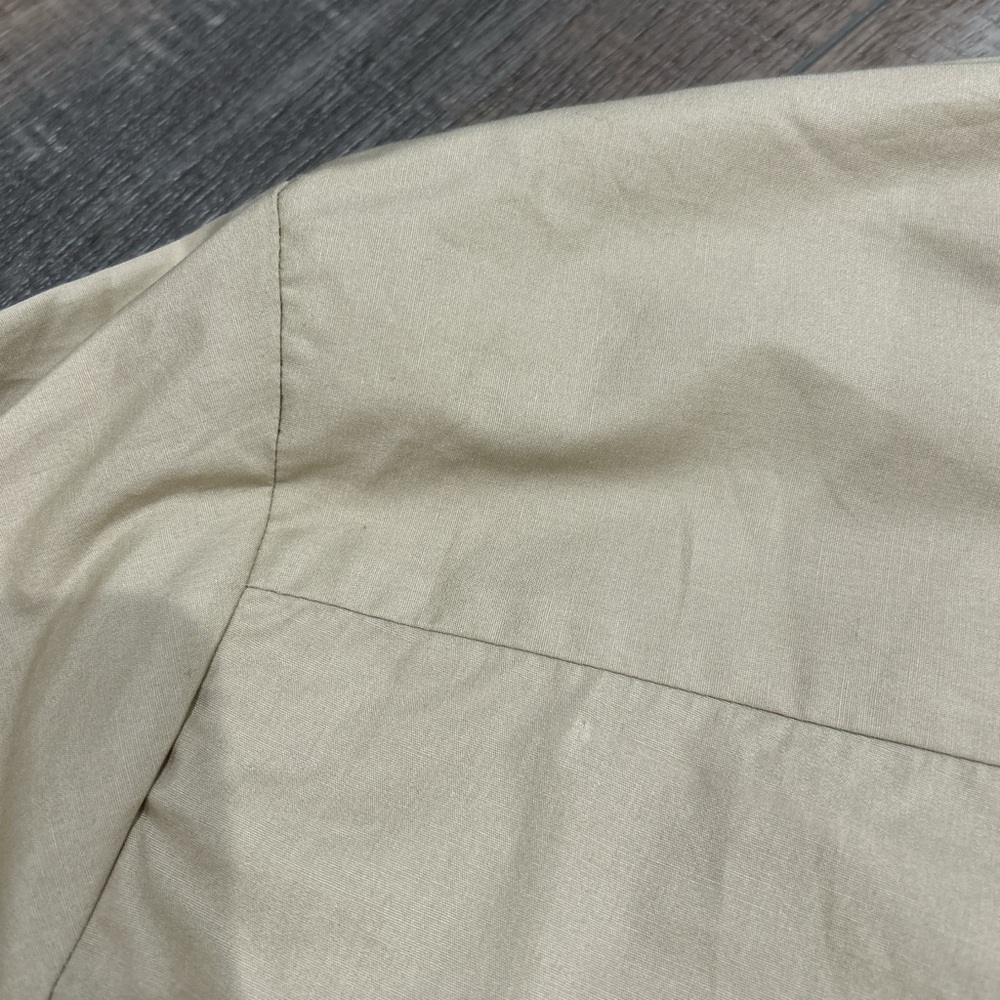 Enza Costa poplin long sleeve button up shirt in tan - Picture 9 of 9